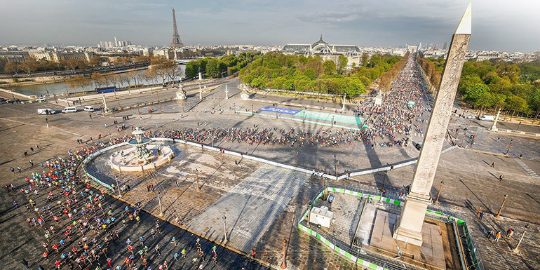 Paris Marathon slide