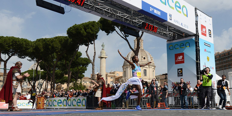 Rome Marathon slide